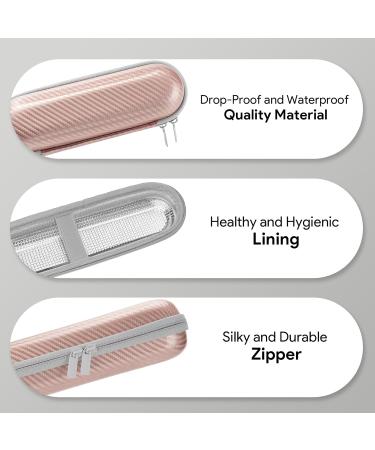 Travel Case for Electric Toothbrush - Philips Sonicare & Oral-B Pro | Portable Hard Shells Foldable & Leak-Proof Design | Ros gold Camping Cups & Dishes - Buy Online on GoSupps.com