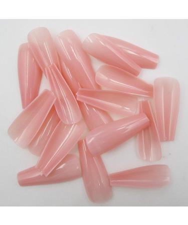 100pc Colored Coffin Press on Nails Long Nude Ballerina False Nails for Women - Acrylic Full Cover Manicure Design for Teens - Buy Online on GoSupps.com