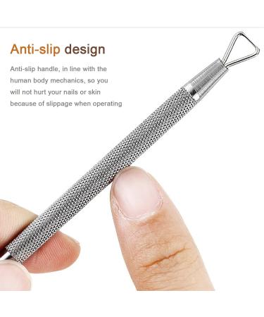 Cuticle Pusher Remover Triangle Cuticle Peeler Scraper Stainless Steel Nail Gel Remover Professional Nail Tool for Removing UV Manicure Treatments - Buy Online on GoSupps.com