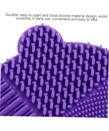 DOITOOL 2 1 Makeup Brush Cleaning Pad Cosmetic Brush Cleaning Mat Silicone Makeup Brush Cleaner Mat Silicone Brush Cleaner Brush Scrubber Mat 2 in Drying Rack Portable Purple Silica Gel 11X10cm Purple - Buy Online on GoSupps.com