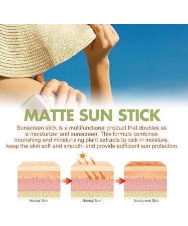 Matte Sun Stick Sunscreen Stick Water Proof and Long-Lasting Korean Sunscreen SPF 50+ Face Body Suncream UVA&UVB Protetion Suncream Moisturizing Sunscreen Stick Sun Cream SPF50+ for Face Body(18g) - Buy Online on GoSupps.com