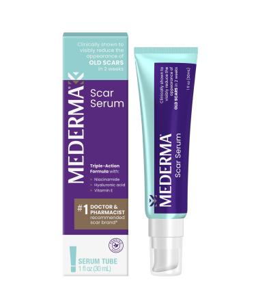 Mederma Scar Serum Triple-Action Formula with Vitamin E Hyaluronic Acid & Niacinamide Clinically Shown to Reduce Old Scars 1 Fl. Oz.