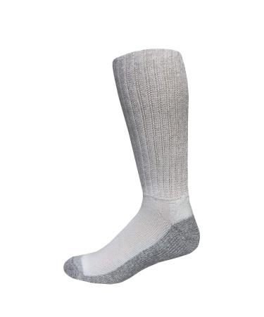 Foot Comfort Diabetic Care White Crew Socks Unisex Large