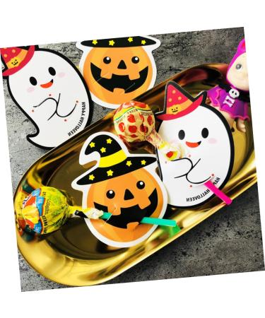 OFFSCH 50pcs Halloween Candy Tag Lollipop Decoration Lollipop Card Halloween Decor Packaging Decoration Card Lollipop Packaging Card Tooth Charms Message Card Pencil Caps Pumpkin Ghost - Buy Online on GoSupps.com