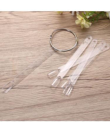 Uonlytech 50pcs Nail Color Display Sticks | Clear Nail Sticks with Ring Fan | Nail Practice & Clamps for Manicure - Buy Online on GoSupps.com