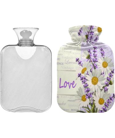 Buy Naanle Vintage Daisy Lavender Hot Water Bottle - 2L for Back Pain Relief & Heat Therapy | International Shipping Available - Buy Online on GoSupps.com