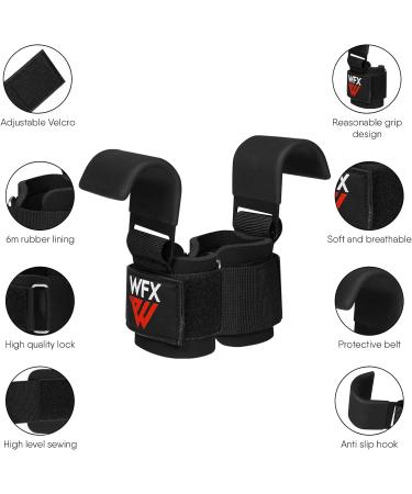 Weight Lever Hook - Rubber-Coated Slipproof Handles & 7mm Neoprene Wrist Cushion | Strength Training & Weight Lifting Gear - Buy Online on GoSupps.com