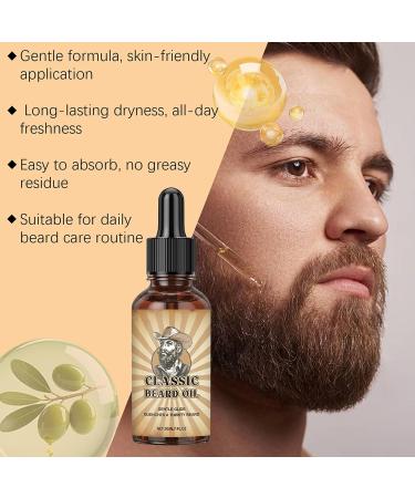 Men's Beard Oil - 30ml Nourishing Fast-Absorbing Non-Sticky and Moisturizing Formula Beard Oil for Men for Care and Styling - For Dad Grandad Husband Beard Lovers and Family - Buy Online on GoSupps.com