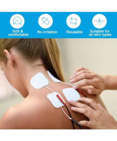 Erzkurm TENS Device Electrodes Pads - 16 Reusable 5x5 cm Adhesive Electrode Set for TENS & EMS Trainers - 2mm Plug Connection - Buy Online on GoSupps.com