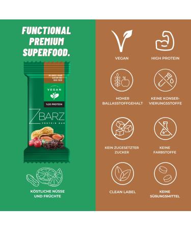 Zbarz Vegan Protein Bar - Sugar-Free Peanut Cocoa (12 x 35g) | Healthy Snacks & Fitness Treats - Buy Online on GoSupps.com