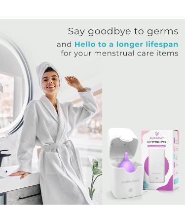 Ecoblossom Menstrual Cup Sterilizer | UV Cleaner & Sanitizer 99.9% Germ-Free | Fits Small & Large Period Discs | Quick 2-Minute Wash - Buy Online on GoSupps.com