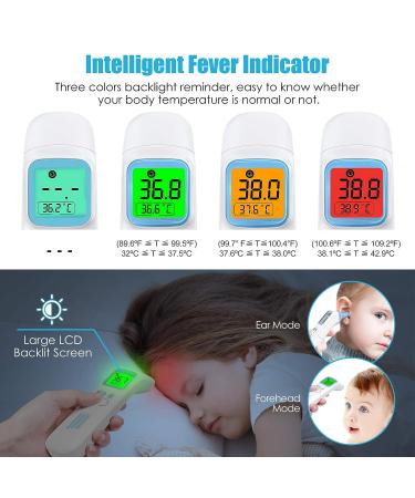 WISHDREAM Touchless Digital Infrared Thermometer for Adults, Kids, and Babies - Instant Accurate Reading with Fever Indicator - Buy Online on GoSupps.com