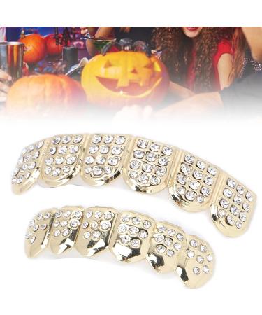 Hip Hop False Teeth Hip Hop Teeth Decoration Teeth Protection Fashionable for Men for Women for Hip Hop Fashion Shows for Birthday for Halloween Party(gold) - Buy Online on GoSupps.com