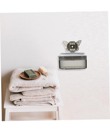 Ciieeo Bathroom Supply Sponge Draining Holder Sink Pc Soap Grey 13.9X13.4X8.5CM - Buy Online on GoSupps.com