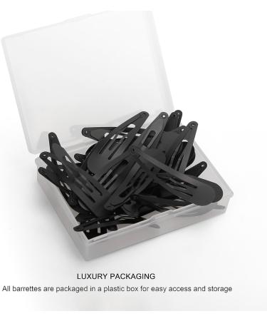 XCZYN 40 Pcs Snap Hair Clips Matte Finish Black Color Anti-slip Snap Clip Hair Accessories Metal Barrettes for Women Little Girls Lady Hair Styling (40 Pieces Black) 1 count (Pack of 40) Black - Buy Online on GoSupps.com