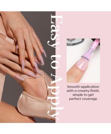 Modelones Gel Nail Polish Set 6 Colors Transparent Jelly Gel Polish Kit Sheer Pink Nude Milky White Nail Polish Gel Soak Off LED Gel Nail Kit DIY Nail Art Salon Manicure Gifts for Women Girls Jelly Nude - Buy Online on GoSupps.com