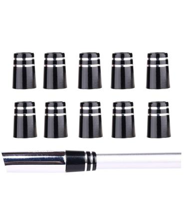 Sword &Shield sports 10Pcs New Black Golf Ferrule .355 for Taper Tip Iron Wedge Bright Silver