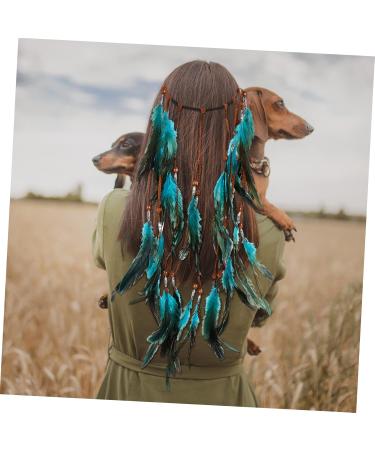 Beatifufu Feather Headband Headband Feather Headband Dresses Burning Man Outfits for Women Peacock Headband Tassel Trim Headpiece Decor Accessories Fashion Artificial Feather Miss - Buy Online on GoSupps.com
