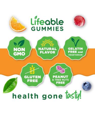 Lifeable Apple Cider Vinegar Gummies with Mother | 1000 mg | Advanced ACV for Detox & Cleansing Supports Metabolism Digestion & Energy | 60 Gummies for Weight Loss and Belly Fat - Buy Online on GoSupps.com