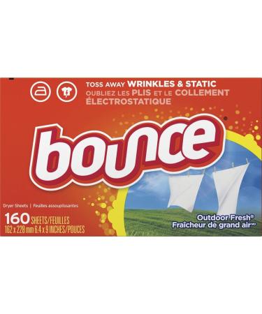 Bounce Dryer Sheets - Outdoor Fresh Scent | 160 Sheets/Box | Carton of 6 for Fresh Laundry - International Shipping Available - Buy Online on GoSupps.com