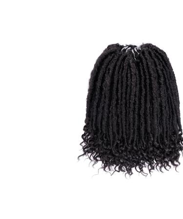 12 Inch Goddess Faux Locs Crochet Hair - 6 Packs Synthetic Braids with Curly Ends for Black Women (1B) - Buy Online on GoSupps.com
