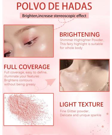 Body Glitter Highlighter Powder Stick Polvo De Hadas Face Body Shimmer Sparkle Loose Highlight Powder High Gloss Fairy Glitter Christmas Makeup for Hair Face Body Cosmetic with Bright Luster -01#Gold - Buy Online on GoSupps.com