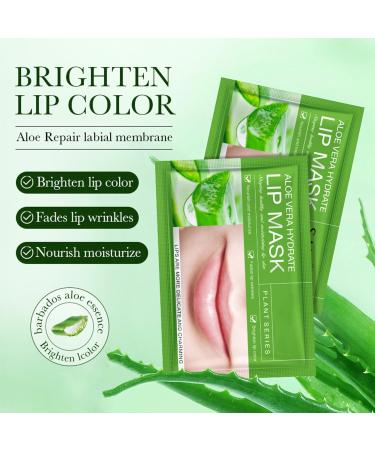 RedOceansM Lip mask pads aloe vera lip mask 20 pieces moisturizing lip mask for day and night lip care moisturizing lip sleeping mask lip scrub mask skin moisture - Buy Online on GoSupps.com