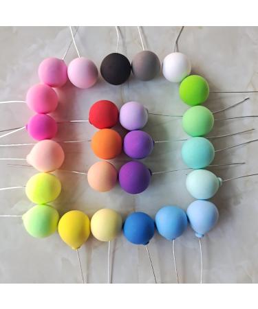 Colorful Balloon Cake Topper Cupcake Picks Wedding Birthday Cake Decor Party Favor Dessert Topper Cake Picks Party Baby Shower Decoration Insert for Dollhouse Supply (Yellow) - Buy Online on GoSupps.com