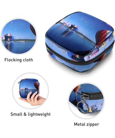 GIAPB Period Bag | Sanitary Napkin Storage & Travel Makeup Pouch | Balloon Hot Air Landscape Color1480 - Buy Online on GoSupps.com