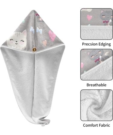Cat Hair Drying Towels - Microfiber Hair Turbans for Curly Hair | 2 Pack Hair Towel for Women - Fast International Shipping - Buy Online on GoSupps.com