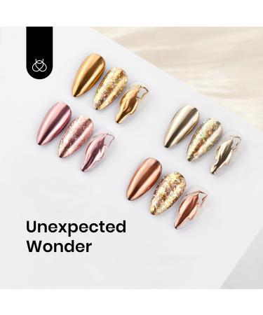 Beetles Metallic Chrome Nail Powder - 4 Colors Gold Champagne Brown - Mirror Effect Manicure Decoration - 0.5g Jar - Perfect Holiday Gift for Women & Girls - Buy Online on GoSupps.com