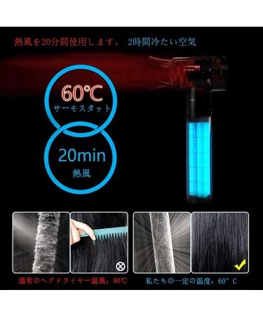 Cordless Hair Dryer 5000mAh Rechargeable Battery Portable Wireless Hair Dryers with Collector Nozzle Cold/Hot Wind 2 Levels Gifts for Women White - Buy Online on GoSupps.com