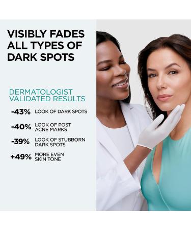 L'Or al Paris Bright Reveal Dark Spot Face Serum with 12% Niacinamide + Ferulic + Amino Sulfonic Acids Reduces the Look of Stubborn Dark Spots For All Skin Tones Skincare 30mL - Buy Online on GoSupps.com
