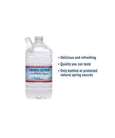 Crystal Geyser Alpine Spring Water - 128 Fl Oz Bottles (Pack of 6) - Total 768 Fl Oz - Buy Online on GoSupps.com