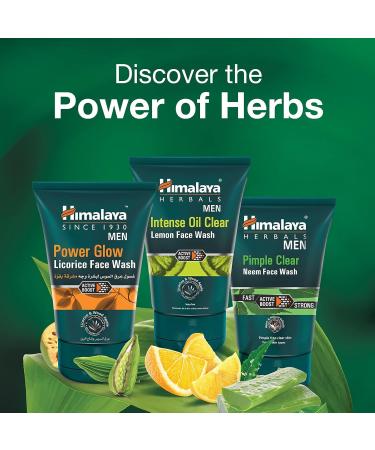 Himalaya MEN Intense Oil Clear Lemon Face Wash - 100g | Best Face Wash for Men | Clear Skin Formula - Shop Internationally - Buy Online on GoSupps.com