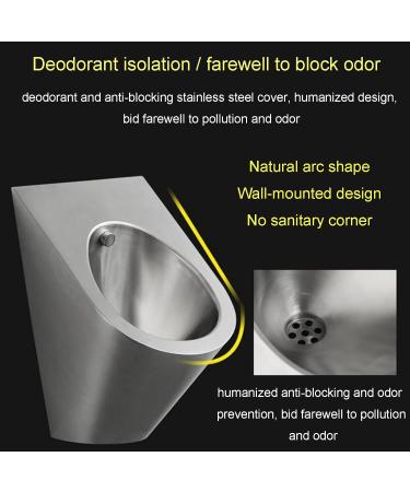 Stainless Steel Smart Flushing Urinal Tank Wall-Mounted Men's urinals Vertical Toilets in Public restrooms for Home Improvement Office Buildings Hotels Clubs (Single Piece Urinal) - Buy Online on GoSupps.com