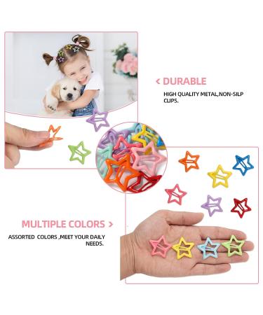 30 Pcs Star Shaped Metal Hair Clips Barrettes for Girls - Mixed Color Cute Hair Accessories - Buy Online on GoSupps.com