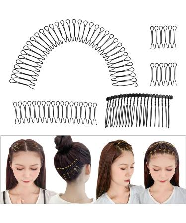 Wire Hair Combs - Hair Comb Clips Invisible Hair Fixer U Pin | Fragmented Hair Invisible Fixer Comb Hair Updo Styling Tool Decorative Hair Accessories Hair Combs for Women Accessories 5 piece set - Buy Online on GoSupps.com