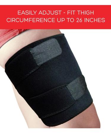 Adjustable Thigh Brace Support | Quadriceps & Hamstring Compression Sleeve for Men and Women - Buy Online on GoSupps.com