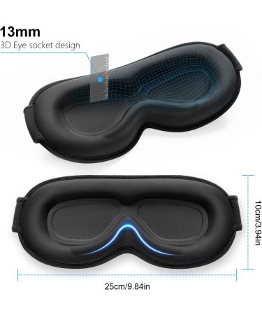 Gritin 100% Blackout Sleep Eye Mask - Ergonomic 3D Design for Men & Women | Ultra Soft Pressure-Free & Eyelash Friendly Night Blindfold - Buy Online on GoSupps.com