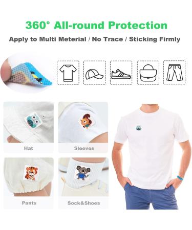 180 Pack Natural Plant-Based Mosquito Stickers + 4 Bracelets | Kids & Adults Indoor Outdoor Travel | Repellent Patches for Long-lasting Protection - Buy Online on GoSupps.com
