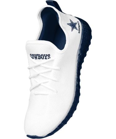 FOCO Dallas Cowboys NFL Men's Gradient Midsole White Sneakers - Official Team Shoes - Buy Online on GoSupps.com