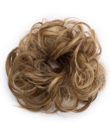 Buy Tess Hair Part Dutt Brown Mix Hair Tie for Wavy Updos | 30g Ombre Light Brown/Medium Blonde Hair Extensions for Women - Buy Online on GoSupps.com
