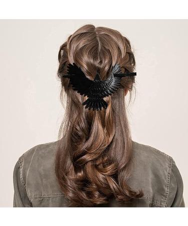 Shop Gothic Hair Pins: Black Raven & Bat Hair Clips - Retro Hair Jewelry for Halloween - Buy Online on GoSupps.com
