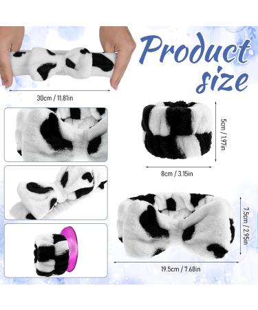 WLLHYF 3pcs Spa Headband & Wristbands Set - Makeup & Skincare Accessories for Women Girls (Black+White) - Buy Online on GoSupps.com