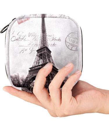 Buy Paris Eiffel Tower Stamps & Stylish Women's Napkin Storage Bags | Portable Period Bags for Teens & Menstrual Cup Holders - Buy Online on GoSupps.com
