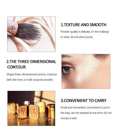 KYDA Face Highlighter Palette Kit - SUN GLOW (Champagne Gold) | Shimmer Contour Highlight Makeup with Brush - Buy Online on GoSupps.com