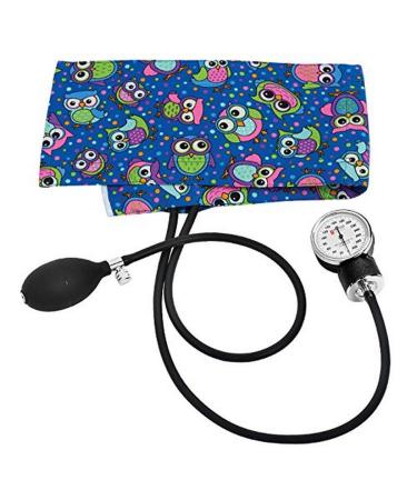Prestige Medical Premium Adult Aneroid Sphymomanometer In Box Packaging, Party Owls Royal