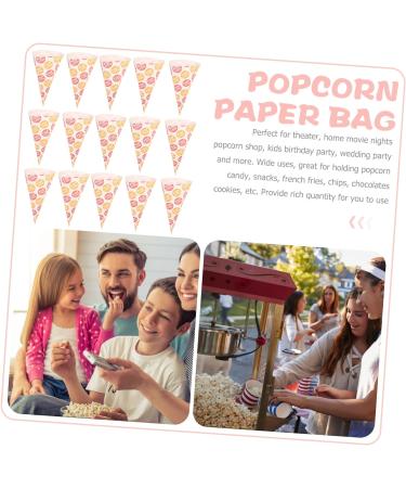 minkissy 50pcs Popcorn Bag Christmas Gift Bags Treat Bags Snacks Cookies Pink Popcorn Clear Goody Bags Piping Bags Halloween Candy Goodie Bag Treats for Child Paper Disposable Biscuit - Buy Online on GoSupps.com
