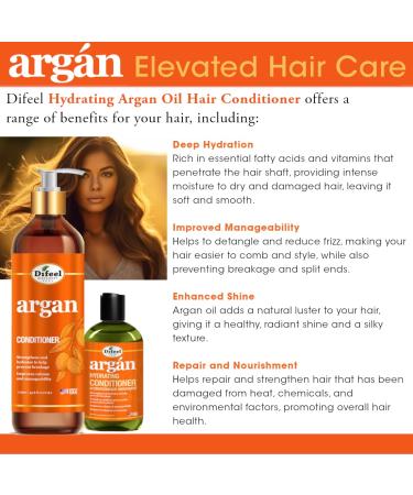 Difeel Elevated Argan Conditioner 33.8 oz | Paraben Free Natural Hair Conditioner with Argan Oil - Shop Internationally - Buy Online on GoSupps.com